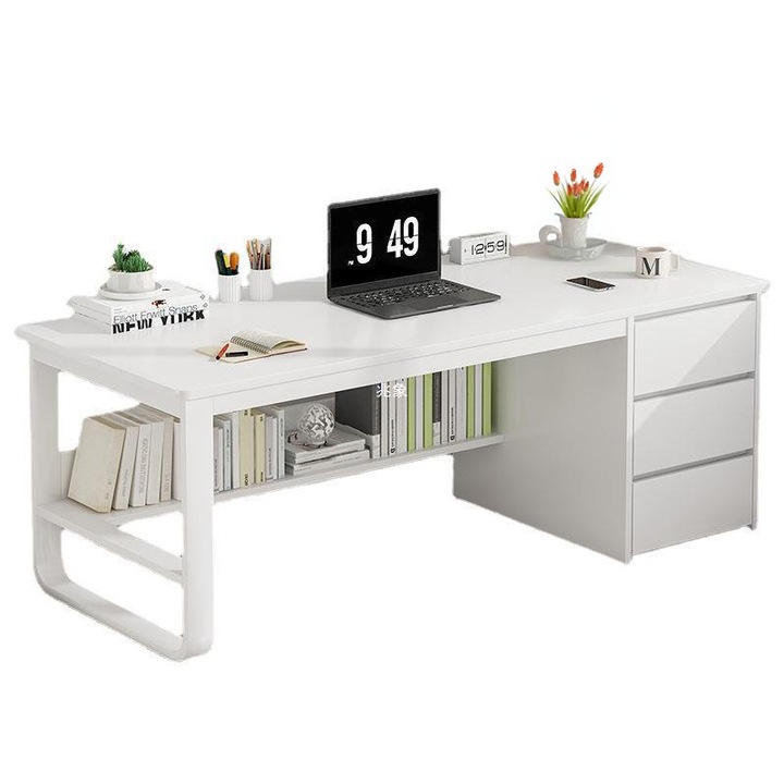 Birou Rebiko, 120 x 50 x 73 cm, include 3 sertare culoare alb