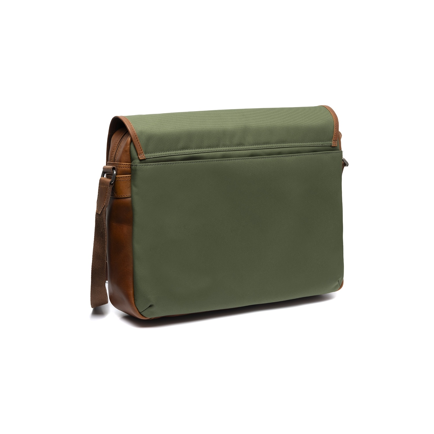 Geanta de umar din nylon si piele, The Chesterfield Brand, Falun, Verde olive