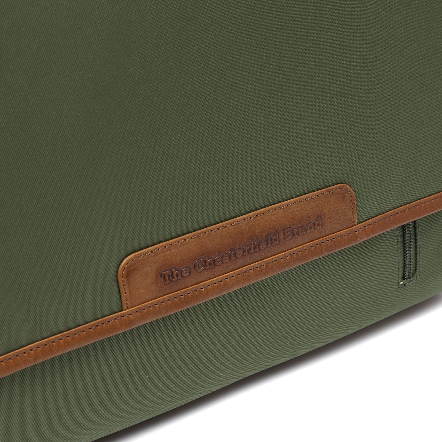 Geanta de umar din nylon si piele, The Chesterfield Brand, Falun, Verde olive