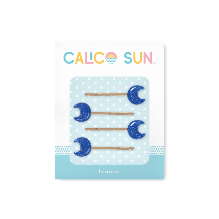 Luna hajtűkészlet, Ooly, 4 darabos, gyantából készült csillogó formák, többszínű