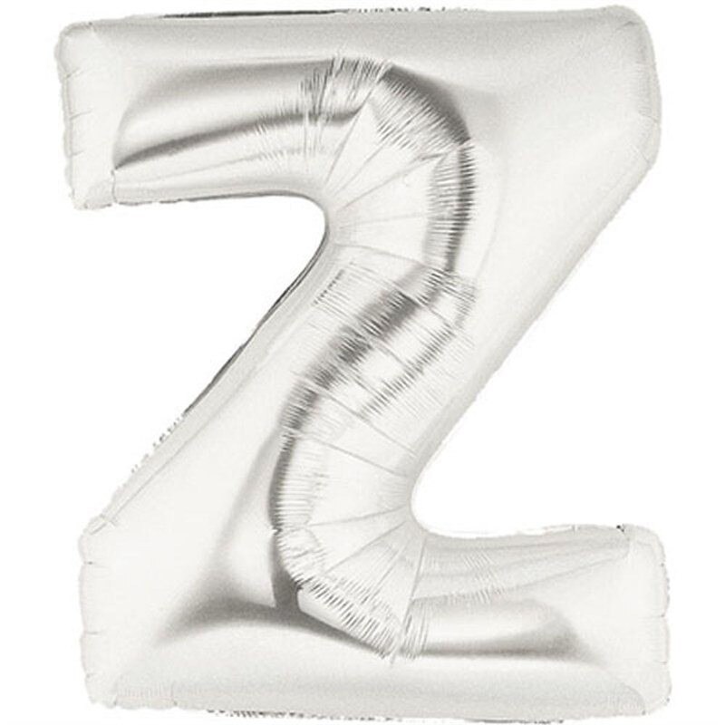 Balon folie litera Z mare argintie (Silver), 86 cm, Northstar