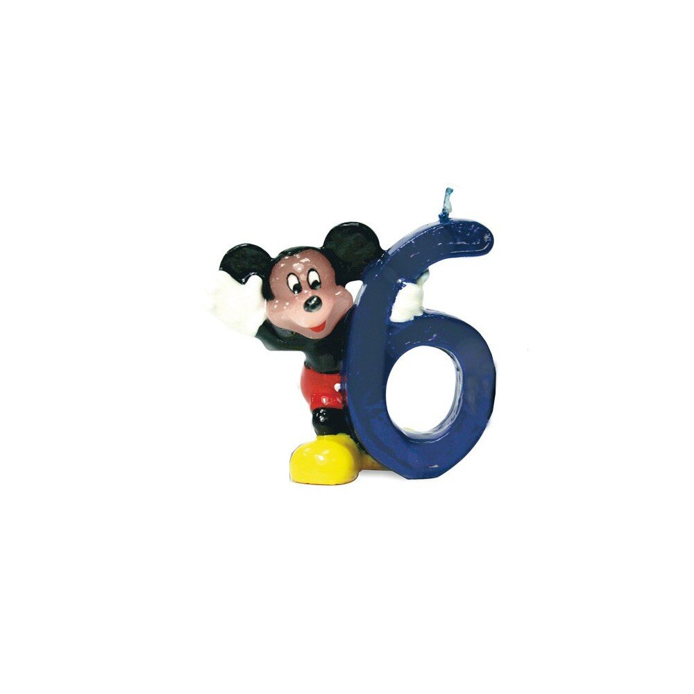 Lumanare cifra 6 Mickey Mouse, Riethmueller, 1 buc
