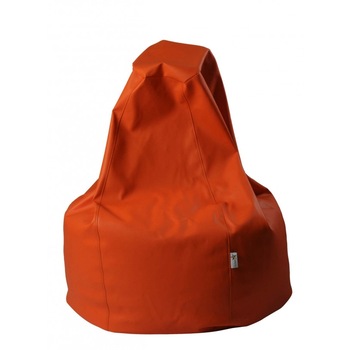 Fotoliu tip sac QMOBILI Bless, Portocaliu piele ecologica, fotoliu para Fotoliu tip sac QMOBILI Bless, Portocaliu piele ecologica, fotoliu para