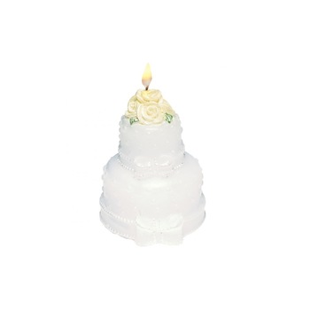 Lumanare decorativa sub forma de tort de nunta, Amscan, 1 buc Lumanare decorativa sub forma de tort de nunta, Amscan, 1 buc