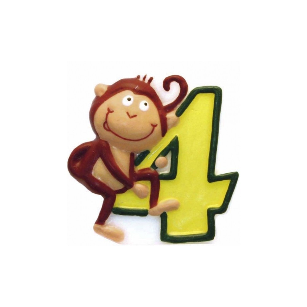 Lumanare cifra 4 Safari, Riethmueller, 1 buc