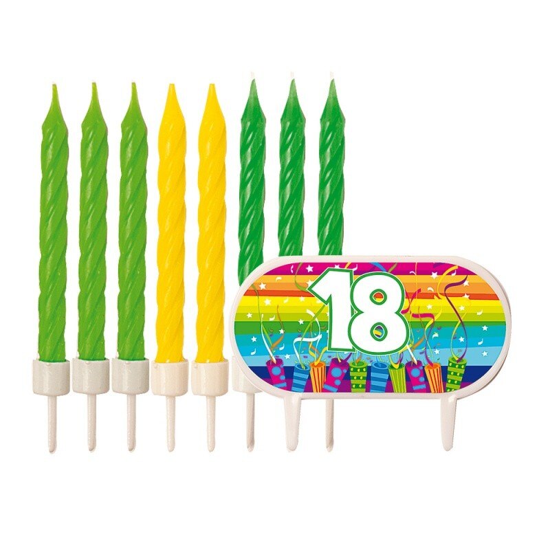Lumanari aniversare tort pentru majorat, Radar 51418, set 8 bucati