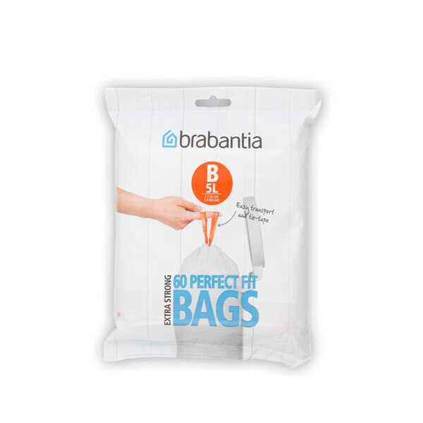 Saci de gunoi Cod B, Brabantia, 5 l, 60 buc