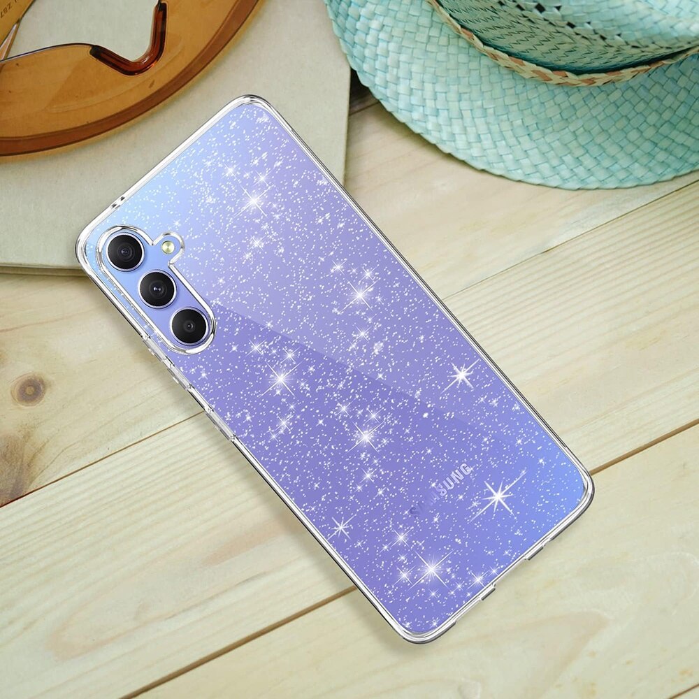 Husa pentru Samsung Galaxy A54, Techsuit SparkleSkin Series, Clear