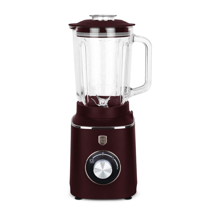Blender de masa cu borcan de sticla de 1,5 L, BH 9494 Leonardo Collection Berlinger Haus 1000W, functie zdrobire gheata
