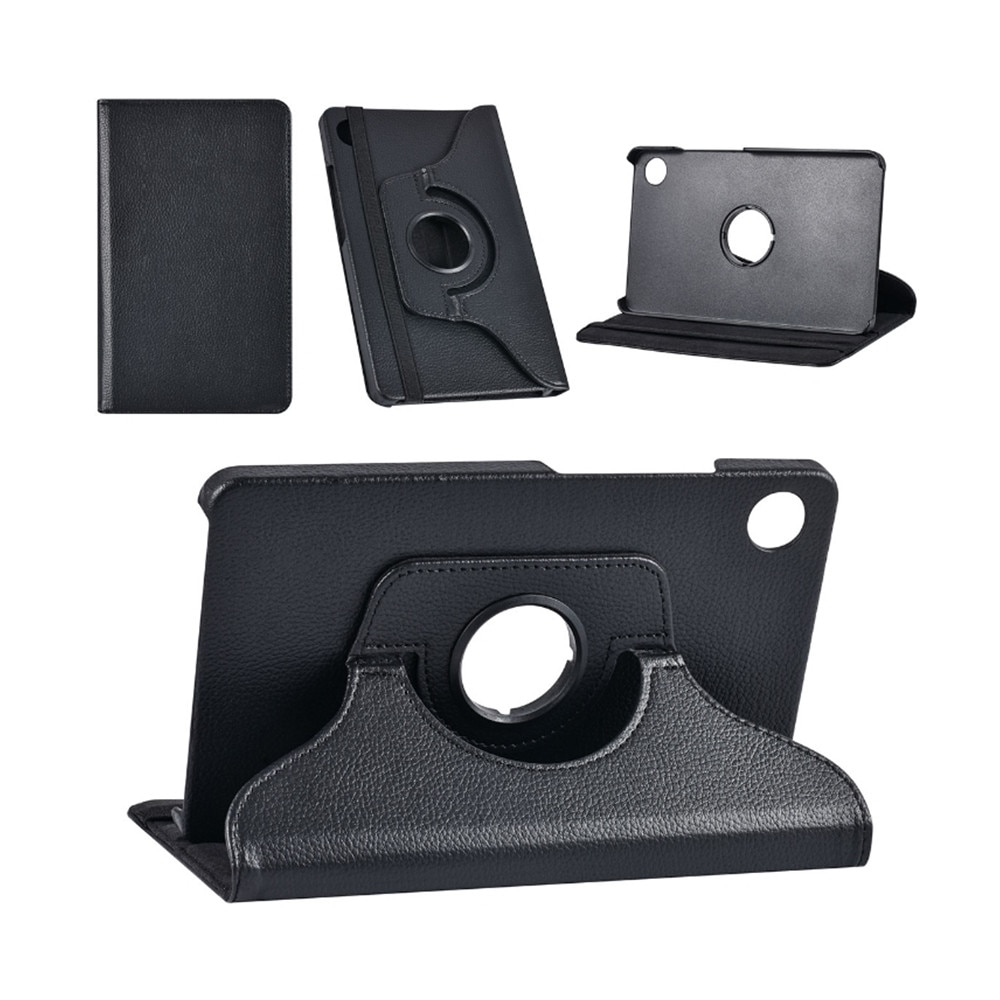 Husă tabletă Samsung Galaxy Tab A9 8.7 X110 / X115 - husă tabletă din piele artificială neagră, rotativă