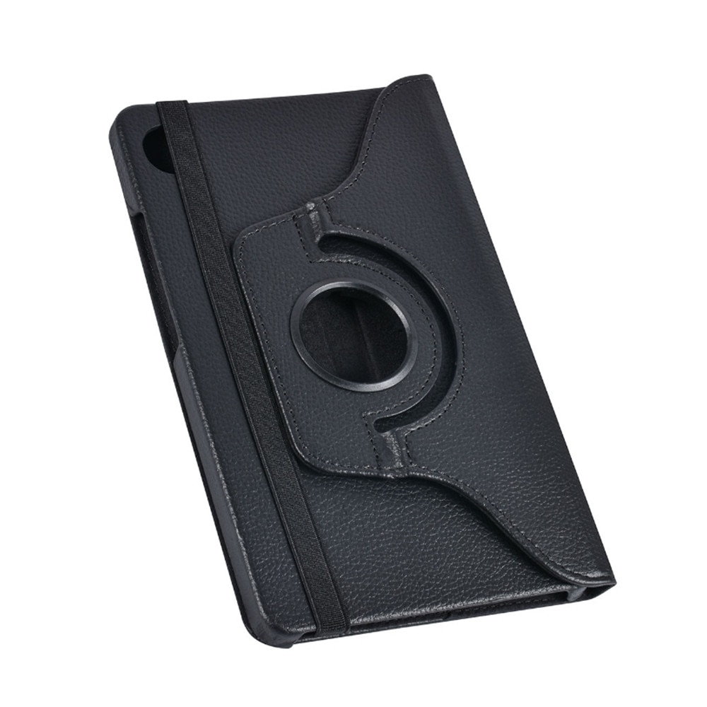 Husă tabletă Samsung Galaxy Tab A9 8.7 X110 / X115 - husă tabletă din piele artificială neagră, rotativă