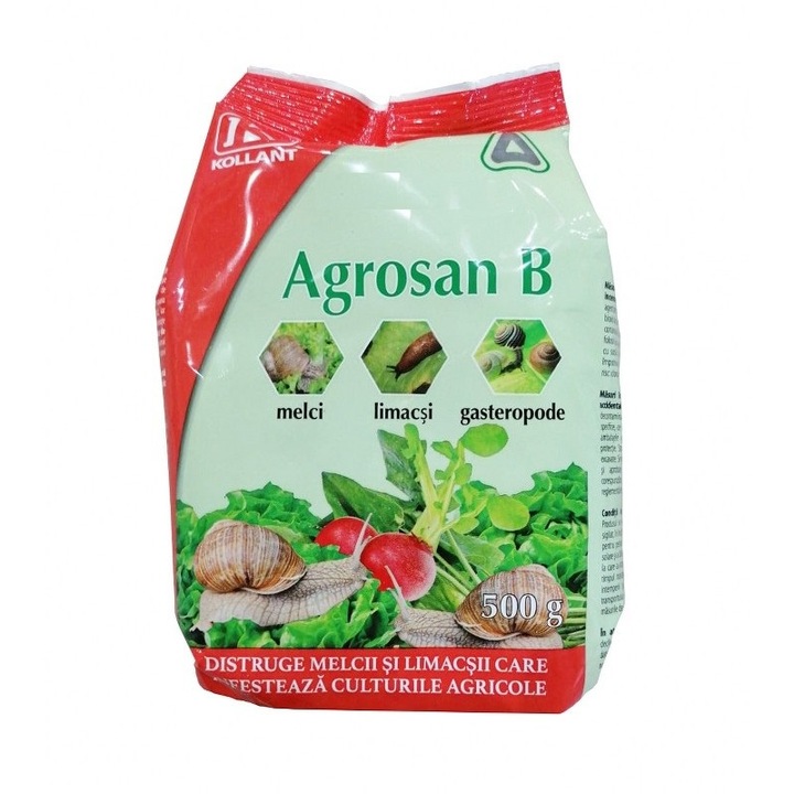 Moluscocid sub forma de granule de culoare albastra impotriva melcilor, Agrosan B, 500 g