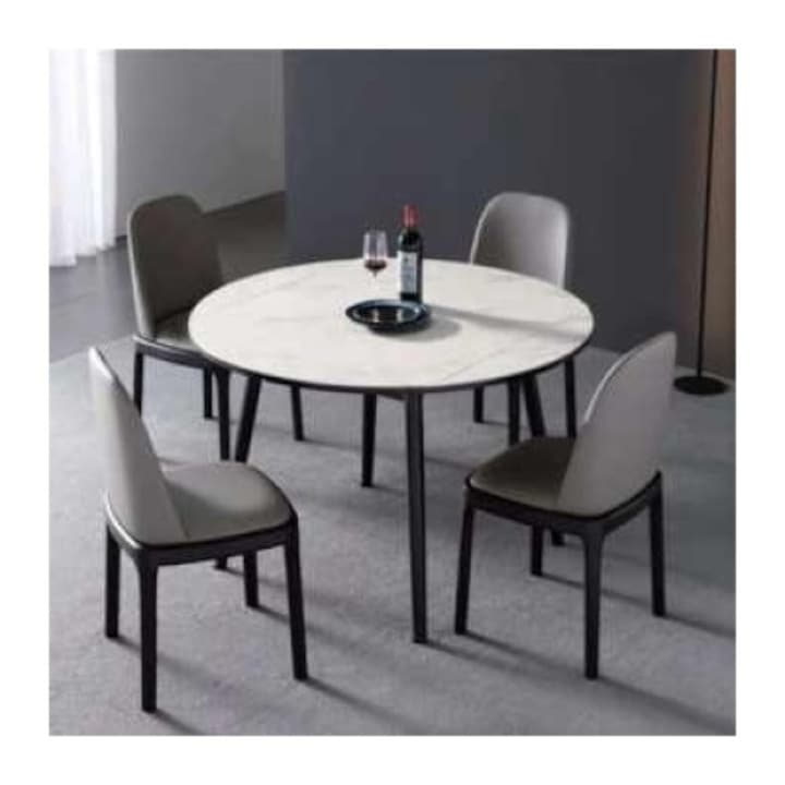 Masa Ceramica Extensibila CT106-A, 130 x 80 x 76 cm, culoare blat alb