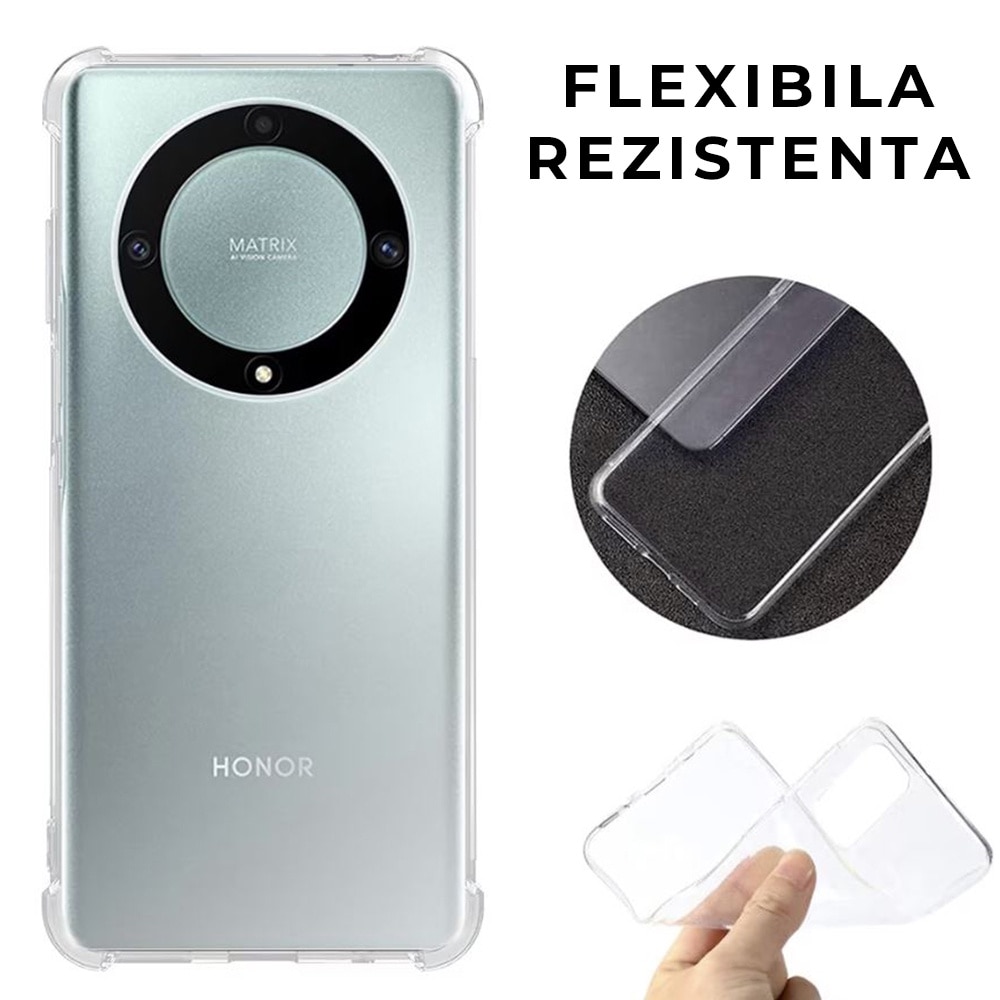 Husa pentru Honor Magic 6 Lite DaDen Antishock, Ultra Protection, Protectie colturi, Anti soc, Rezistenta la impact, Transparenta