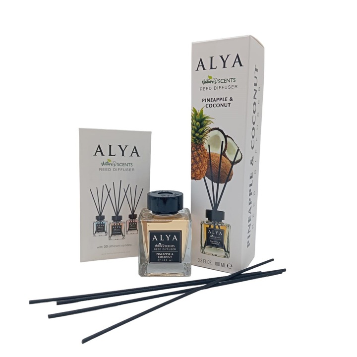 ALYA üveg szobafrissítő, ANANÁSZ ÉS KÓKUSZ, 100ml