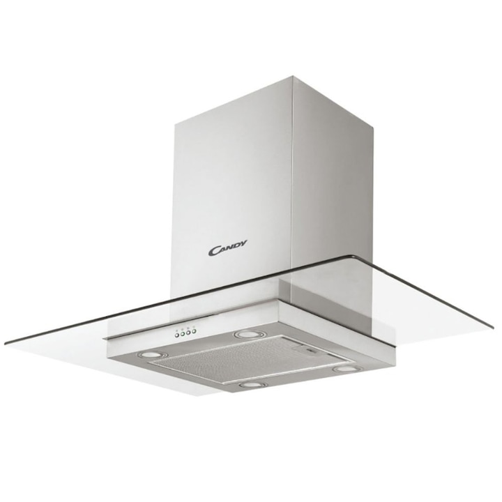 Hota Geratek, Novelda DH613B, 60 cm, neagră, cu 3 niveluri de putere, sistem de iluminare LED