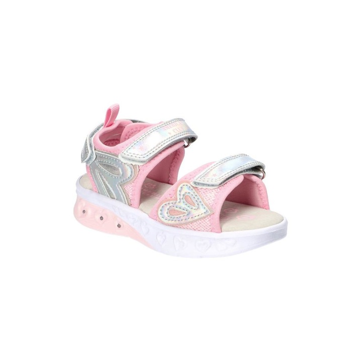 Детски сандали за момичета, American Club, Rl14924, стелка от естествена кожа, Розово/Сив