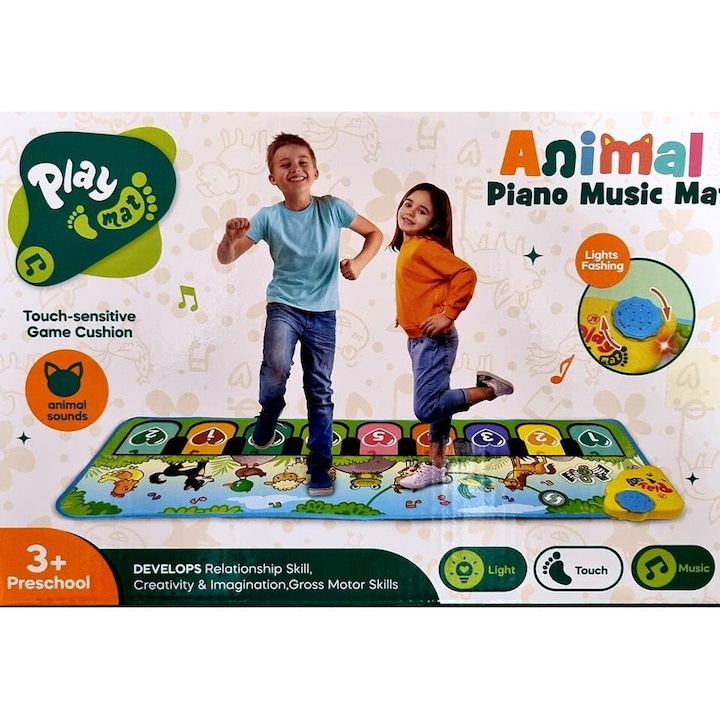 Подложка за музикално пиано с животни за деца, с нормално пиано или различни функции за животински звук