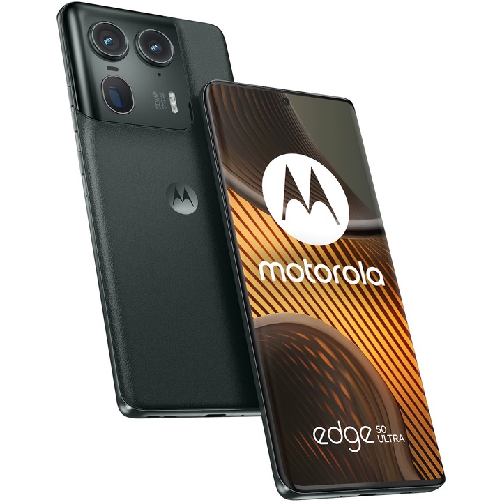Telefon mobil Motorola Edge 50 Ultra, Dual SIM, 1TB, 16GB RAM, 5G, Forest Grey