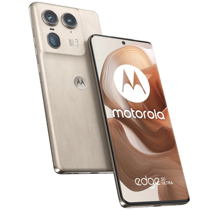 Telefon mobil Motorola Edge 50 Ultra, Dual SIM, 1TB, 16GB RAM, 5G, Nordic Wood