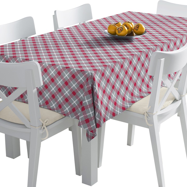 Abrosz, kockás 10, Poliészter, Téglalap, Mérete: 140 cm x 450 cm, TDX386/450