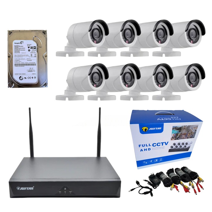 Kit de Supraveghere Kit video AHD CCTV DVR 8 camere EXTERIOR + Hard disk 500 GB Inclus