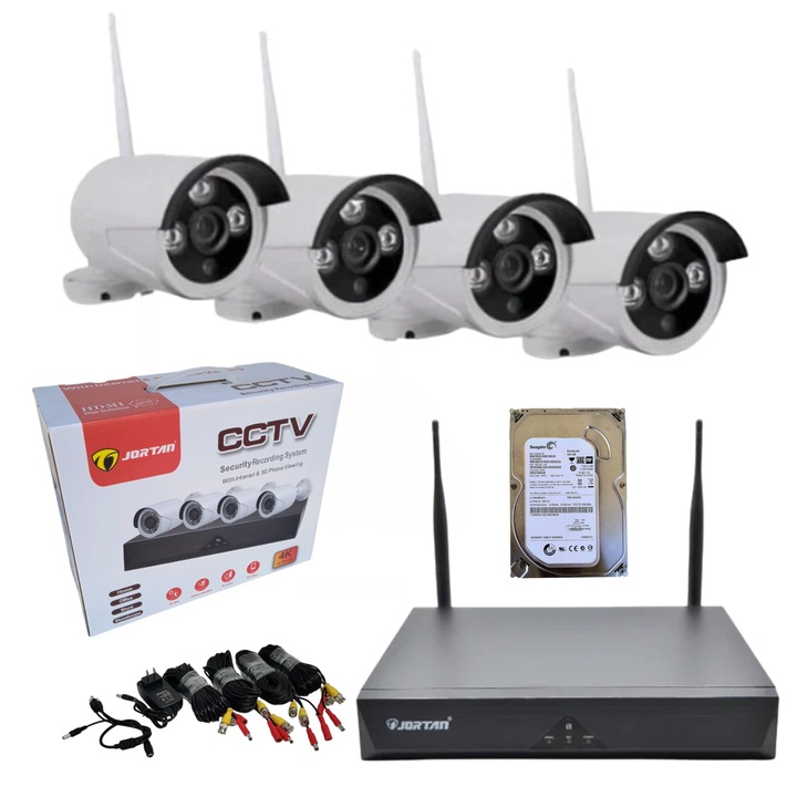 Kit de Supraveghere Kit video AHD CCTV DVR 4 camere EXTERIOR + Hard disk 500 GB Inclus