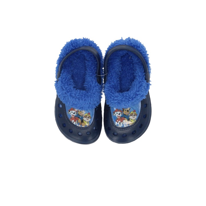 Детски пантофи, Paw Patrol, Подплатени с плюш, Сини, Син