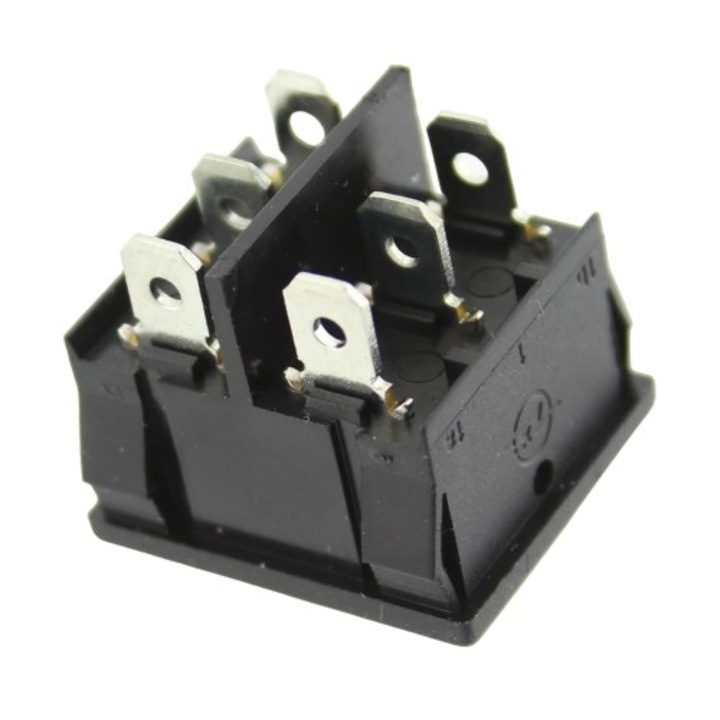 Comutator dublu, ON-OFF-ON, 10A, 250V, 3 pozitii, 120762