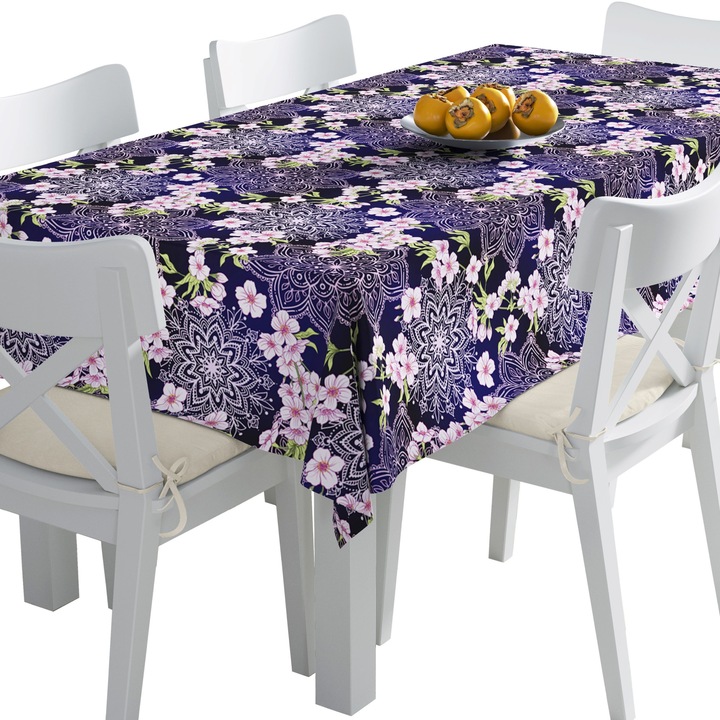 Abrosz, Japán sakura virág, Poliészter, Téglalap, Méret: 140 cm x 350 cm, TDX477/350