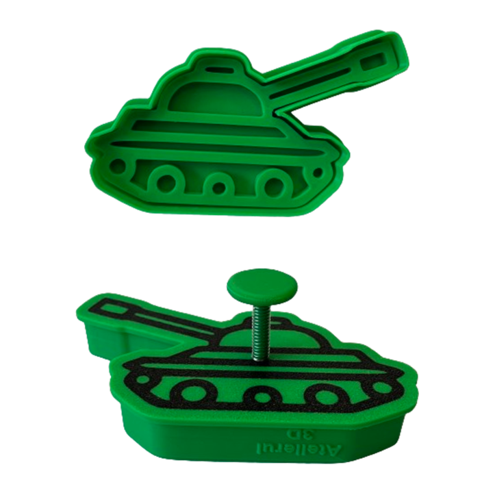CookieStamp - Tanc, 60x101x16 mm - Cookie Cutter Decorativ pentru Aluat, Stampila pentru Biscuiti Unicat - Ideal pentru copii