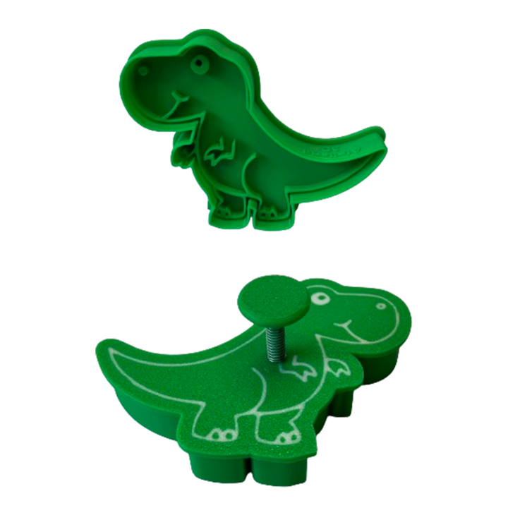 CookieStamp - Dinozaur T-Rex, 70x90x16 mm - Cookie Cutter Decorativ pentru Aluat, Stampila pentru Biscuiti Unicat - Ideal pentru copii