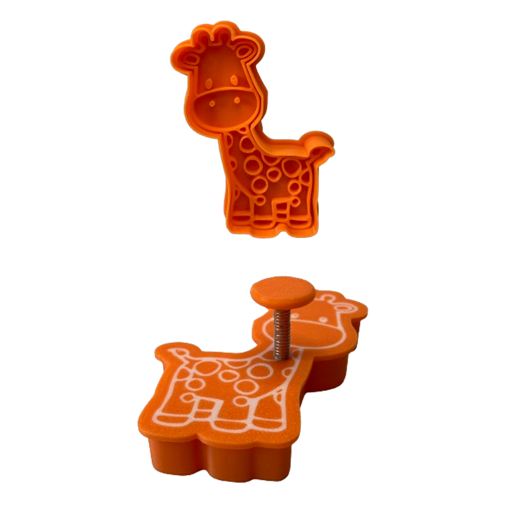 CookieStamp - Girafa, 90x65x16 mm - Cookie Cutter Decorativ pentru Aluat, Stampila pentru Biscuiti Unicat - Ideal pentru copii