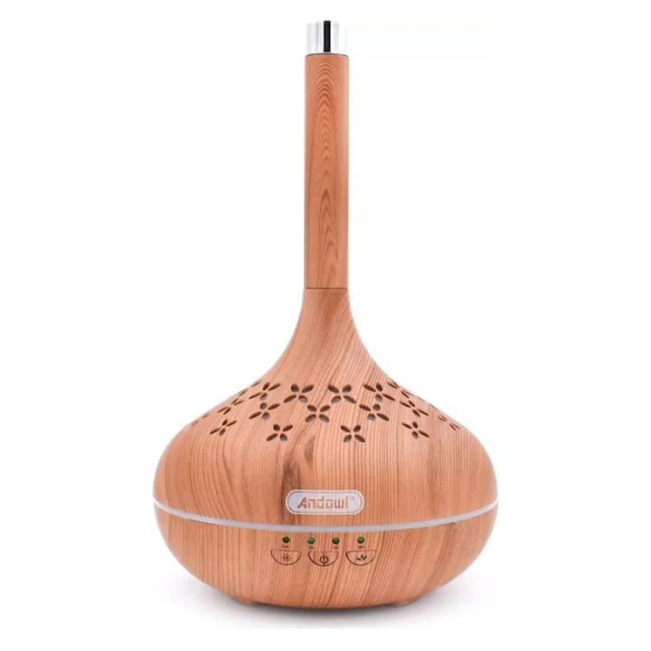Umidificator ultrasonic si difuzor de arome Q T59 Lemn inchis