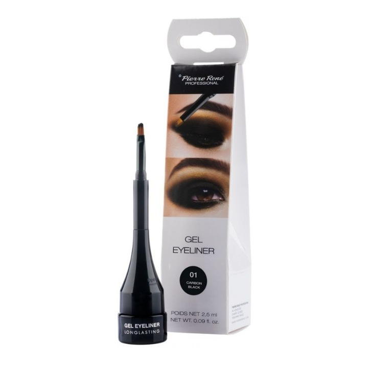 Black Gel Eyeliner - Дълготрайна черна очна линия - PIERRE RENE