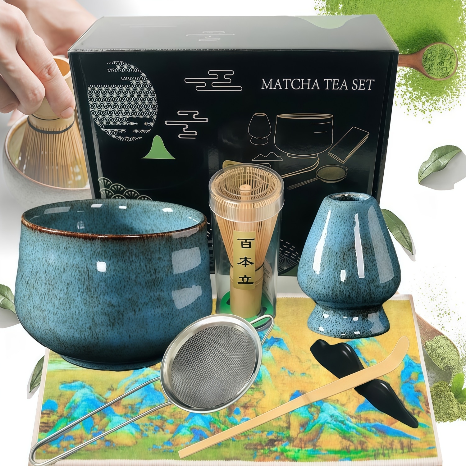 Set pentru Ceai Matcha, EXCITAT®, 7 bucati, Bol pentru Matcha