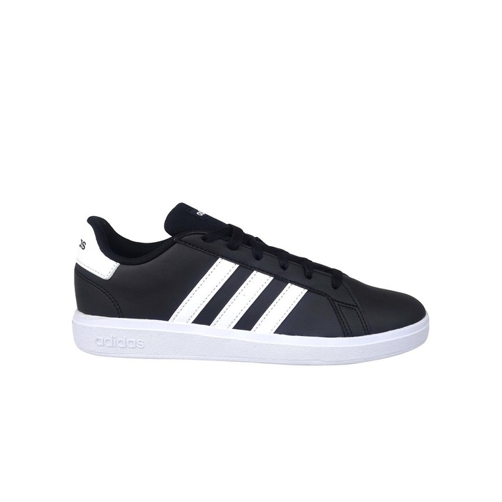 Pantofi sport Adidas Grand Court 20 K, Sintetic, Negru/Alb, Negru