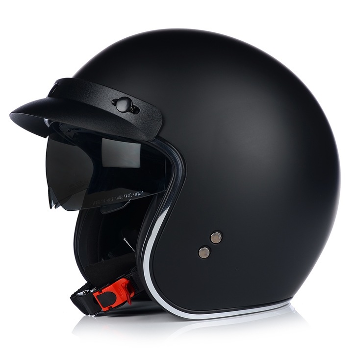 Мото каска, Vito Special, Jet, Chopper, UV защита, матово черно, XL 60 см