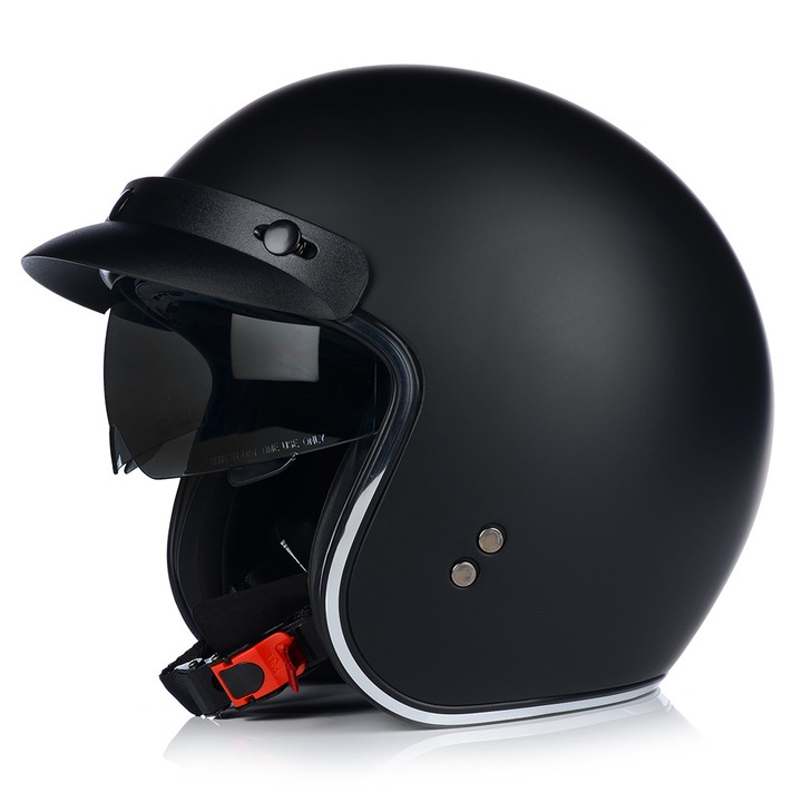 Каска за мотоциклет, Vito Special, Jet, Chopper, UV защита, Матово черно, XS 53-54 см