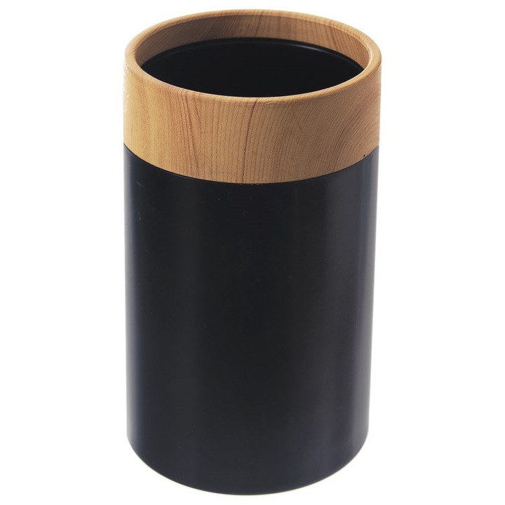 Cana De Baie, Orion, 7.5x7.5x11.5 cm, Fabricata Din Plastic, Usoara Si Practica, Usor De Curatat, Aspect Elegant, Materiale De Inalta Calitate, Neagra