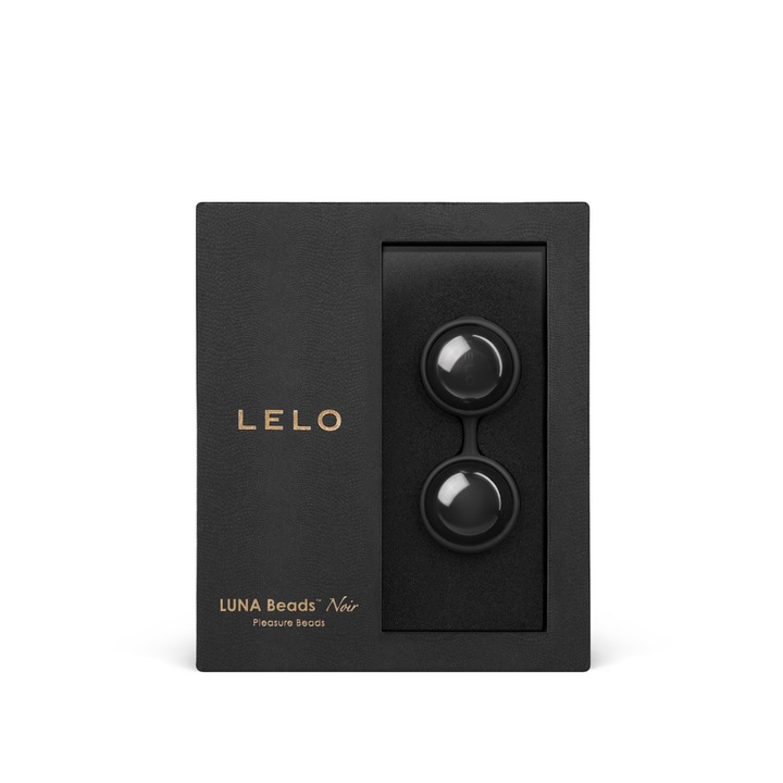 Set Kegel Luna Beads Noir, Lelo, silicon, 2x37g, negru, 29mm