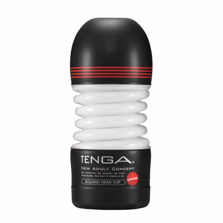 Мастурбатор Tenga Rolling Head Cup Strong, въртящ се, черен, 6.9x8.31x15.5 см