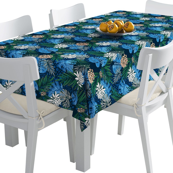 Abrosz, egzotikus lótuszlevél, poliészter, téglalap, méret: 140 cm x 220 cm, TDX310/220