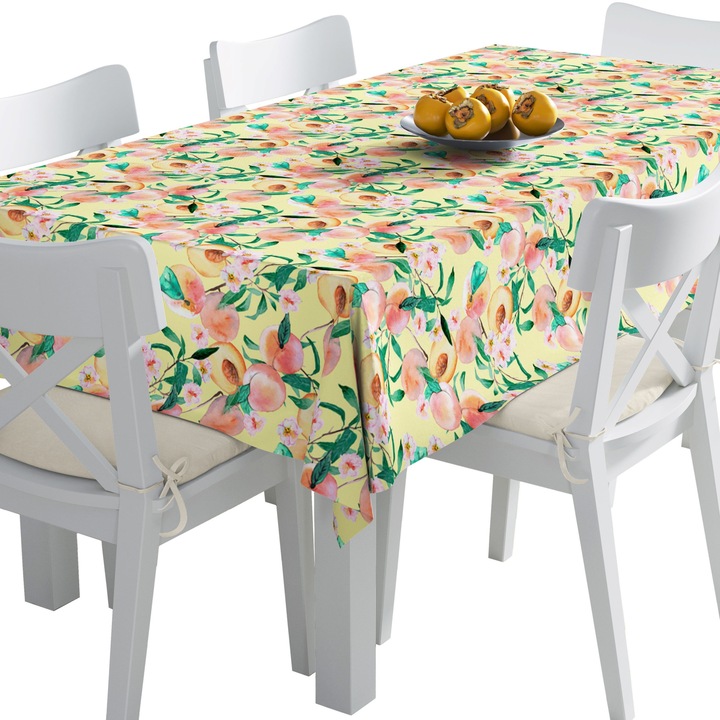 Abrosz, őszibarack, poliészter, téglalap, méret: 140 cm x 250 cm, TDX323/250