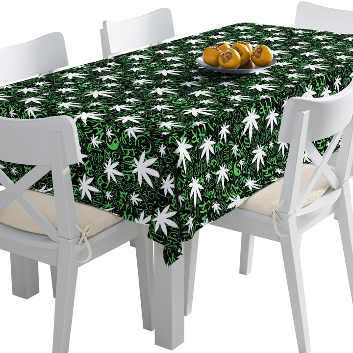 Abrosz, Cannabis levél graffitihez, Poliészter, Téglalap, Méret: 140 x 500 cm, TDX383/500