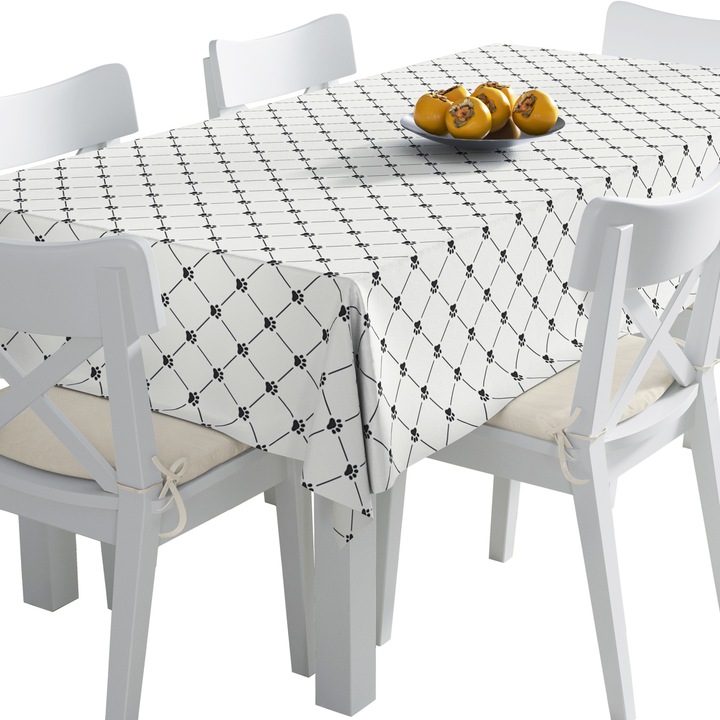 Asztallap, Sarok mancsnyomattal, Poliészter, Téglalap, Méret: 140 cm x 240 cm, TDX402/240