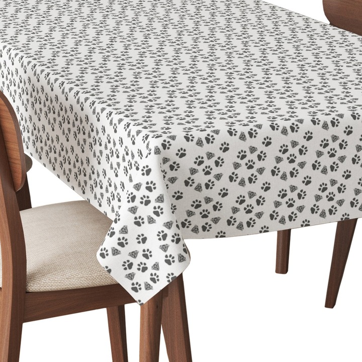 Abrosz, Mancsok és gyémántok, Poliészter, Téglalap, Méret: 140 cm x 350 cm, TDX574/350