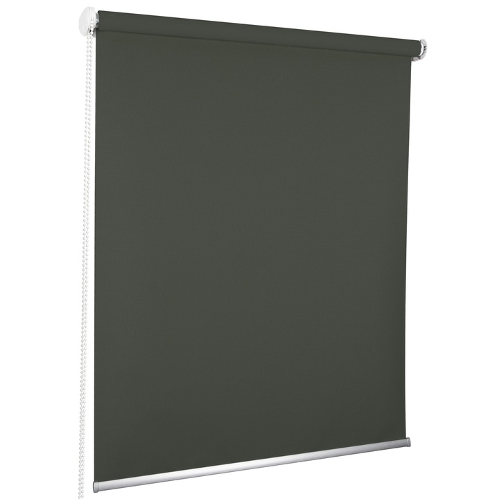 Textil roló, egyszínű, átlátszatlan, maxi BLACKOUT, P+R, 80 cm x 230cm, Sötétszürke, erkély
