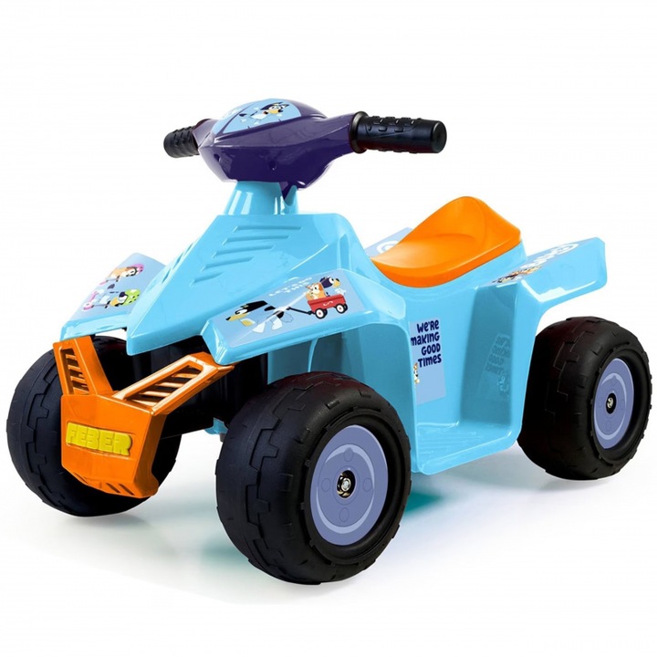 Feber Bluey elektromos quad gyerekeknek, sebesség 2 km/h, kék, 18 hónapos+