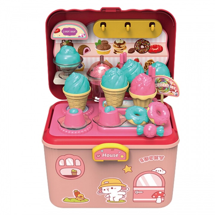 Игрален комплект със сладолед, Woopie, 16 части, многоцветен, 3 години+